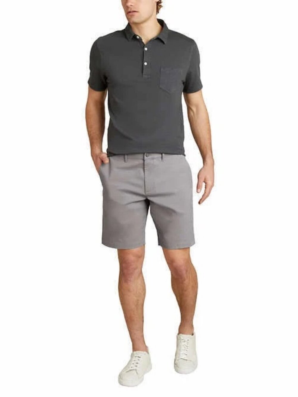 NEW English Laundry Men's Flat Front Stretch Short 32 NWT Grey 9" Flex Waistband - Picture 3 of 8